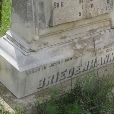 BRIEDENHANN Coenraad Johannes Jacob 18?3-1939 &amp; Maria Johanna BRUWER 1867-1948