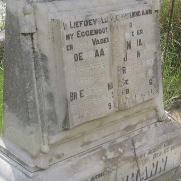 BRIEDENHANN Coenraad Johannes Jacob 18?3-1939 &amp; Maria Johanna BRUWER 1867-1948