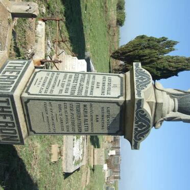 THERON Petrus Jacobus George 1858-1921 &amp; Maria Aletta Frederika PISTORIUS 1868-1935 