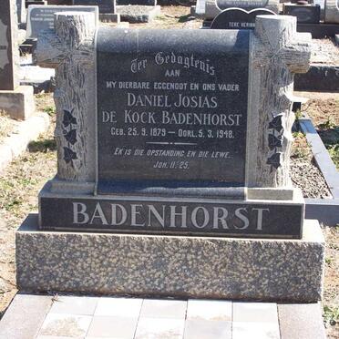 BADENHORST Daniel Josias De Kock 1879-1948