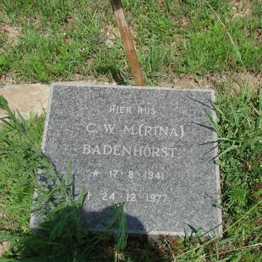 BADENHORST C.W.M. 1941-1977