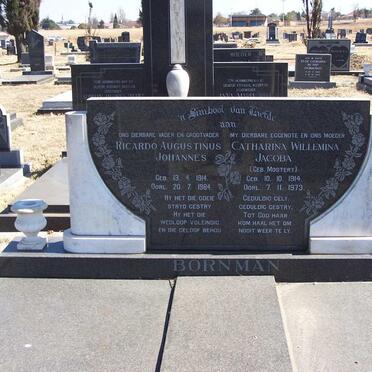 BORNMAN Ricardo Augustinus Johannes 1914-1984 &amp; Catharina Wilhelmina Jacoba MOSTERT 1914-1973