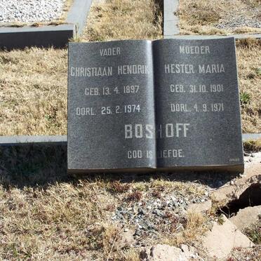 BOSHOFF Christiaan Hendrik 1897-1974 &amp; Hester Maria 1901-1971
