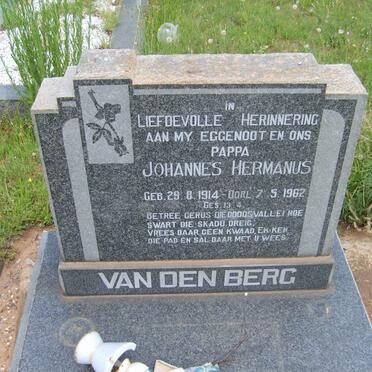 BERG Johannes Hermanus, van den 1914-1962