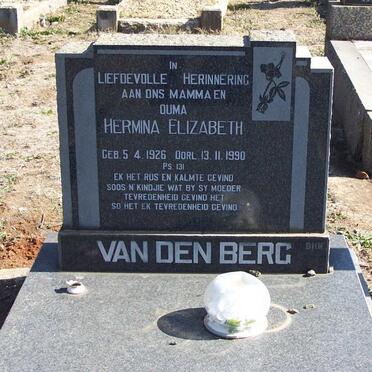 BERG Hermina Elizabeth, van den 1926-1990