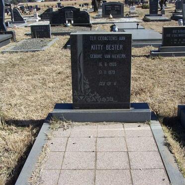 BESTER Kitty nee VAN NIEKERK 1905-1979