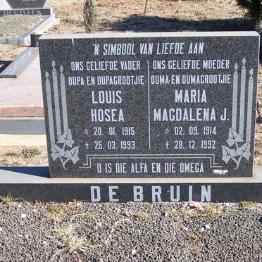 BRUIN Louis Hosea, de 1915-1993 &amp; Maria Magdalena J. 1914-1992