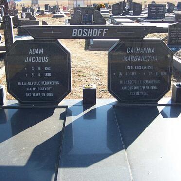 BOSHOFF Adam Jacobus 1913-1986 &amp; Catharina Margaretha ENGELBRECHT 1913-1996