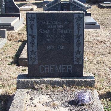 CREMER Sarah S. 1879-1962