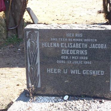 DIEDERIKS Helena Elizabeth Jacoba 1926-1946