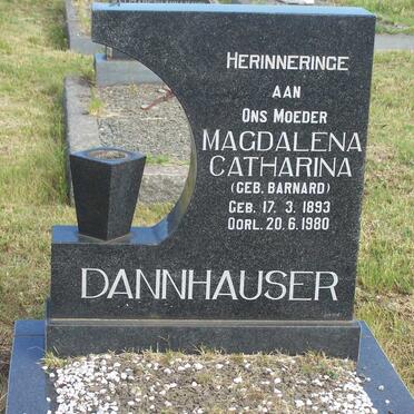 DANNHAUSER Magdalena Catharina nee BARNARD 1893-1980
