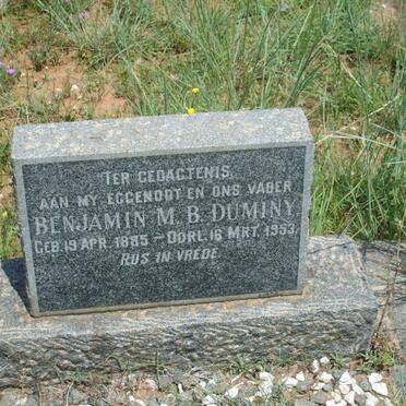 DUMINY Benjamin M.B. 1885-1953