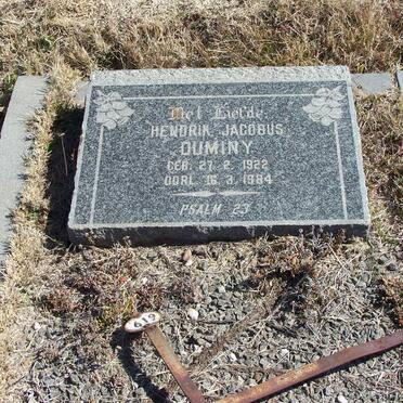 DUMINY Hendrik Jacobus 1922-1984