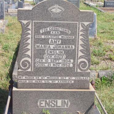 ENSLIN Amy Maria Johanna nee ROUX 1904-1952