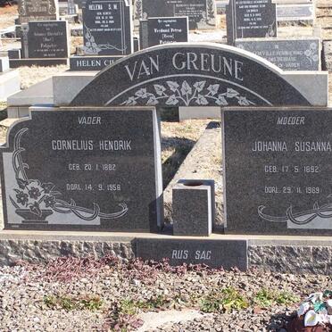 GREUNE Cornelius Hendrik, van 1882-1958 &amp; Johanna Susanna 1892-1969