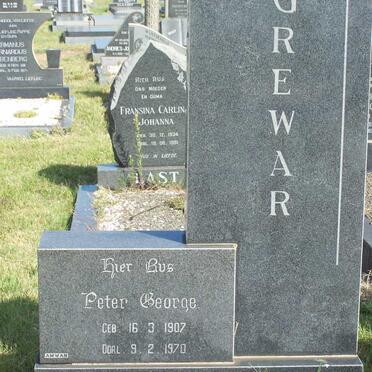 GREWAR Peter George 1907-1970