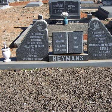 HEYMANS Phillippus Abraham 1924-1990 &amp; Maria Johanna Frederika DE Jongh 1930- :: HEYMANS Jan Abraham 1948-1990