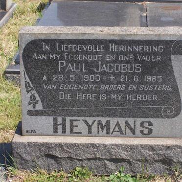 HEYMANS Paul Jacobus 1900-1965