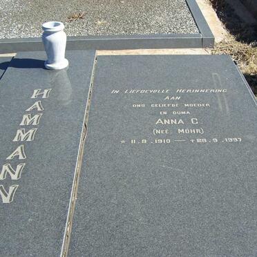HAMMAN Johannes J. J. 1902-1978 &amp; Anna C. MOHR 1910-1997