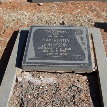 JOHNSON Emmerentia nee DUMINY 1908-1989