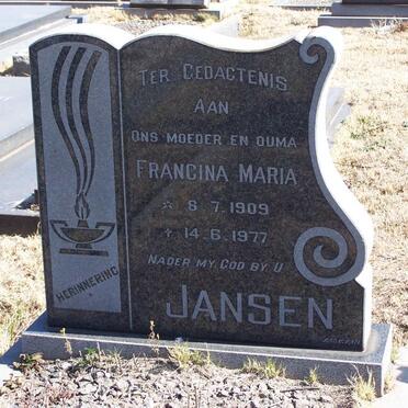 JANSEN Francina Maria 1909-1977