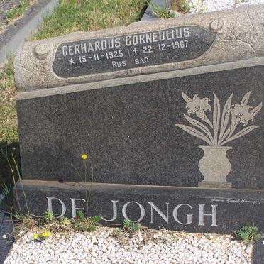 JONGH Gerhardus Corneulius, de  1925-1967