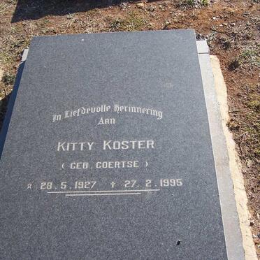 KOSTER Kitty nee COERTSE 1927-1995