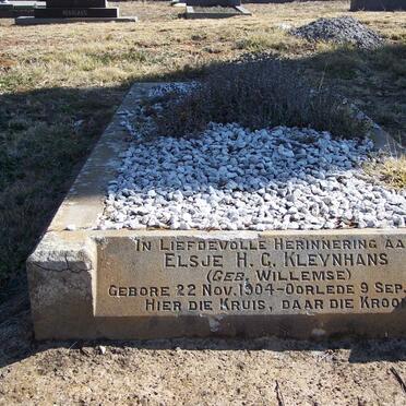 KLEYNHANS Elsje H.G. nee WILLEMSE 1904-1943