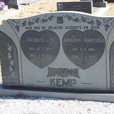 KEMP Jacobus J.N. 1927-1972 &amp; Johanna Dorethea 1906-1972