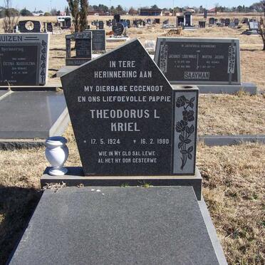 KRIEL Theodorus L. 1924-1980