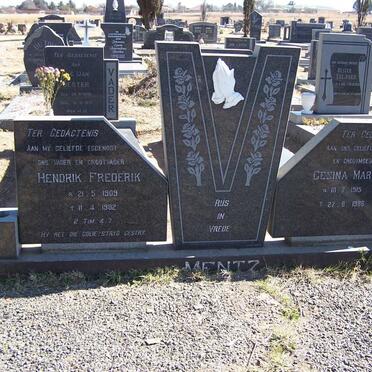MENTZ Hendrik Frederik 1909-1982 &amp; Gesina Maria 1915-1986