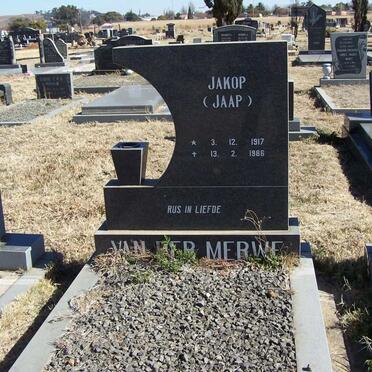 MERWE Jakop, van der 1917-1986