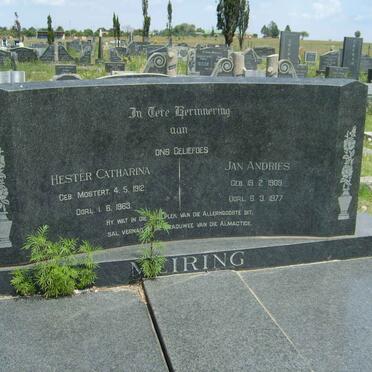 MEIRING Jan Andries 1909-1977 &amp; Hester Catharina MOSTERT 1912-1963