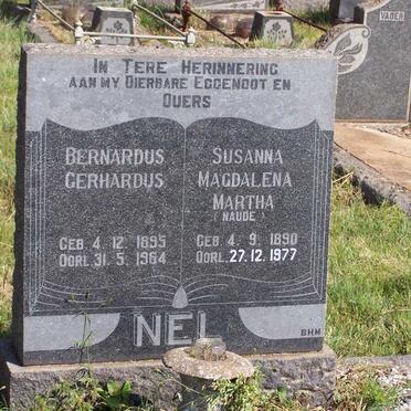 NEL Bernardus Gerhardus 1895-1964 &amp; Susanna Magdalena Martha NAUDE 1890-1977