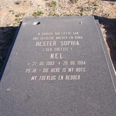 NEL Hester Sophia nee COETZEE 1903-1994