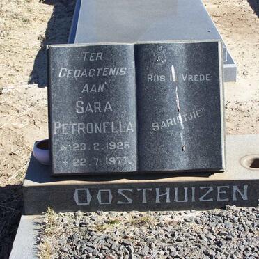 OOSTHUIZEN Sara Petronella 1925-1977