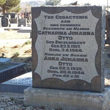 OTTO Catharina Johanna nee ENGELBRECHT 1917-1944 :: OTTO Anna Johanna 1935-1944