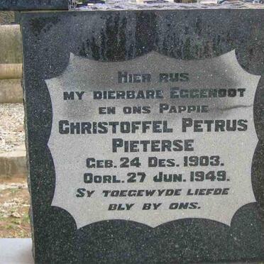 PIETERSE Christoffel Petrus 1903-1949