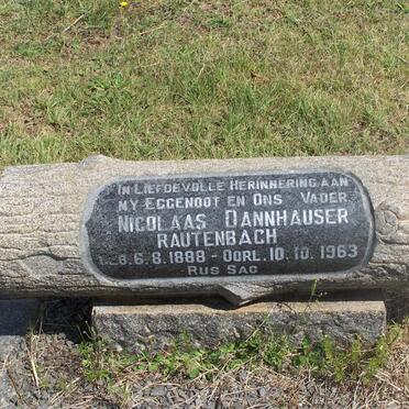 RAUTENBACH Nicolaas Dannhauser 1888-1963