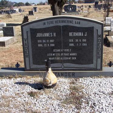 STANDER Johannes H. 1907-1980 &amp; Hermina J. 1910-1984