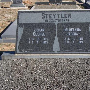 STEYTLER Johan George 1914-1993 &amp;  Wilhelmina Jacoba 1913-1991