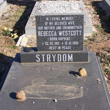 STRYDOM Rececca Westcott  nee HOPKINS 1912-1995
