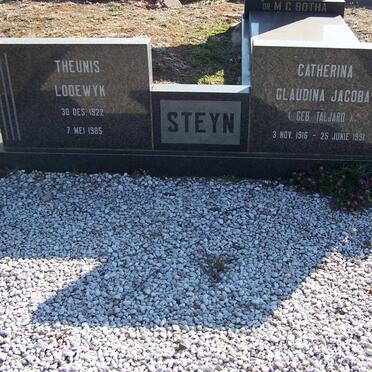 STEYN Theunis Lodewyk 1922-1985 &amp; Catharina Glaudina Jacoba TALJAARD 1916-1991