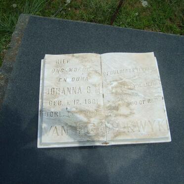 SCHALKWYK Johanna S.M., van 1901-1965