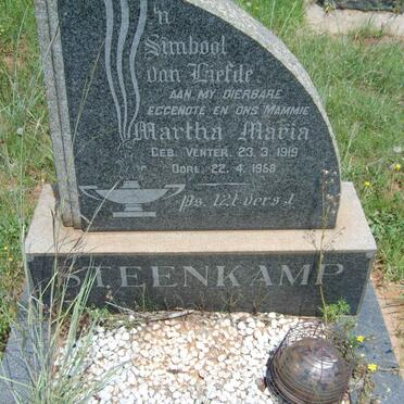 STEENKAMP Martha Maria nee VENTER 1919-1958