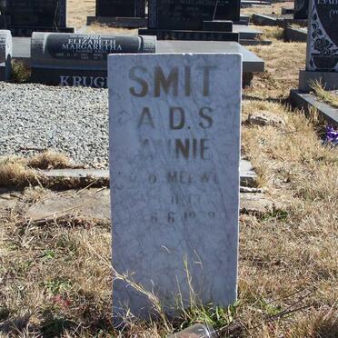 SMIT  A.D.S. nee  VAN DER MERWE 193?-1978