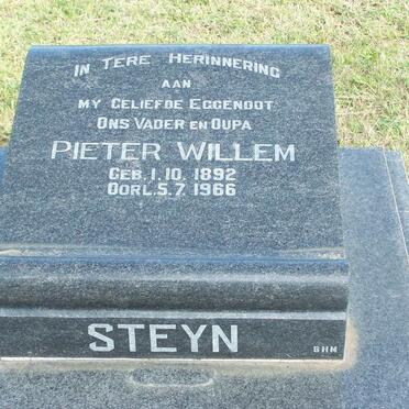 STEYN Pieter Willem 1892-1966