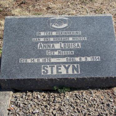 STEYN Anna Louisa nee NORDEN 1876-1954