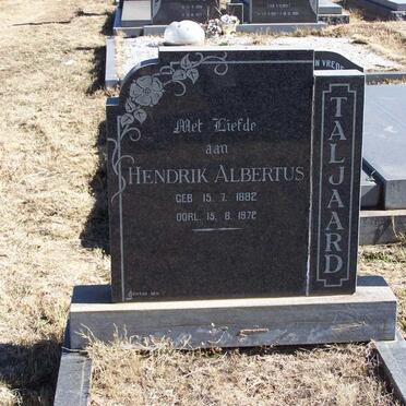 TALJAARD Hendrik Albertus 1882-1972