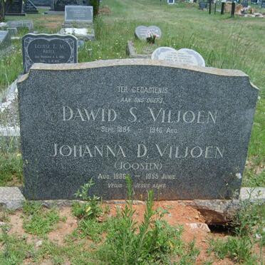 VILJOEN Dawid S. 1884-1946 &amp; Johanna D. JOOSTEN 1886-1955